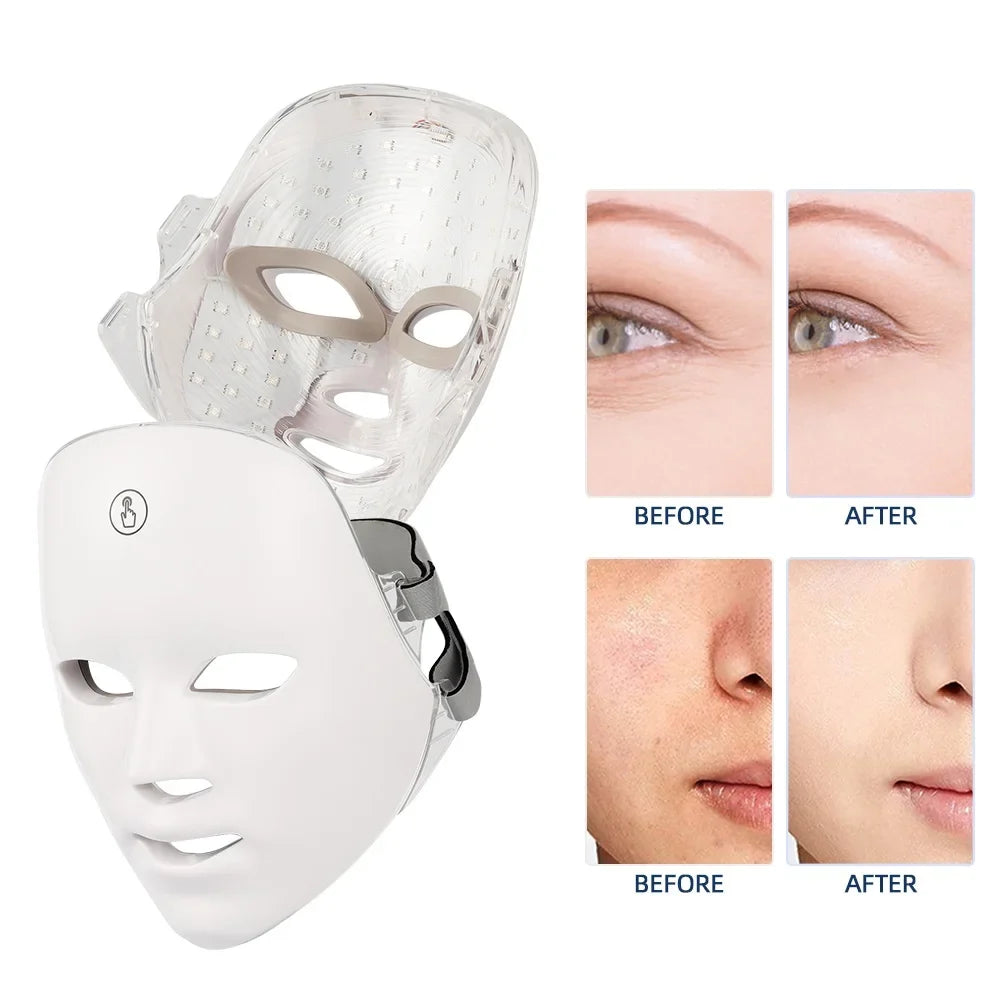 Masque LED Foreverlily 7 Couleurs - Soin et Rajeunissement Facial Rechargeable