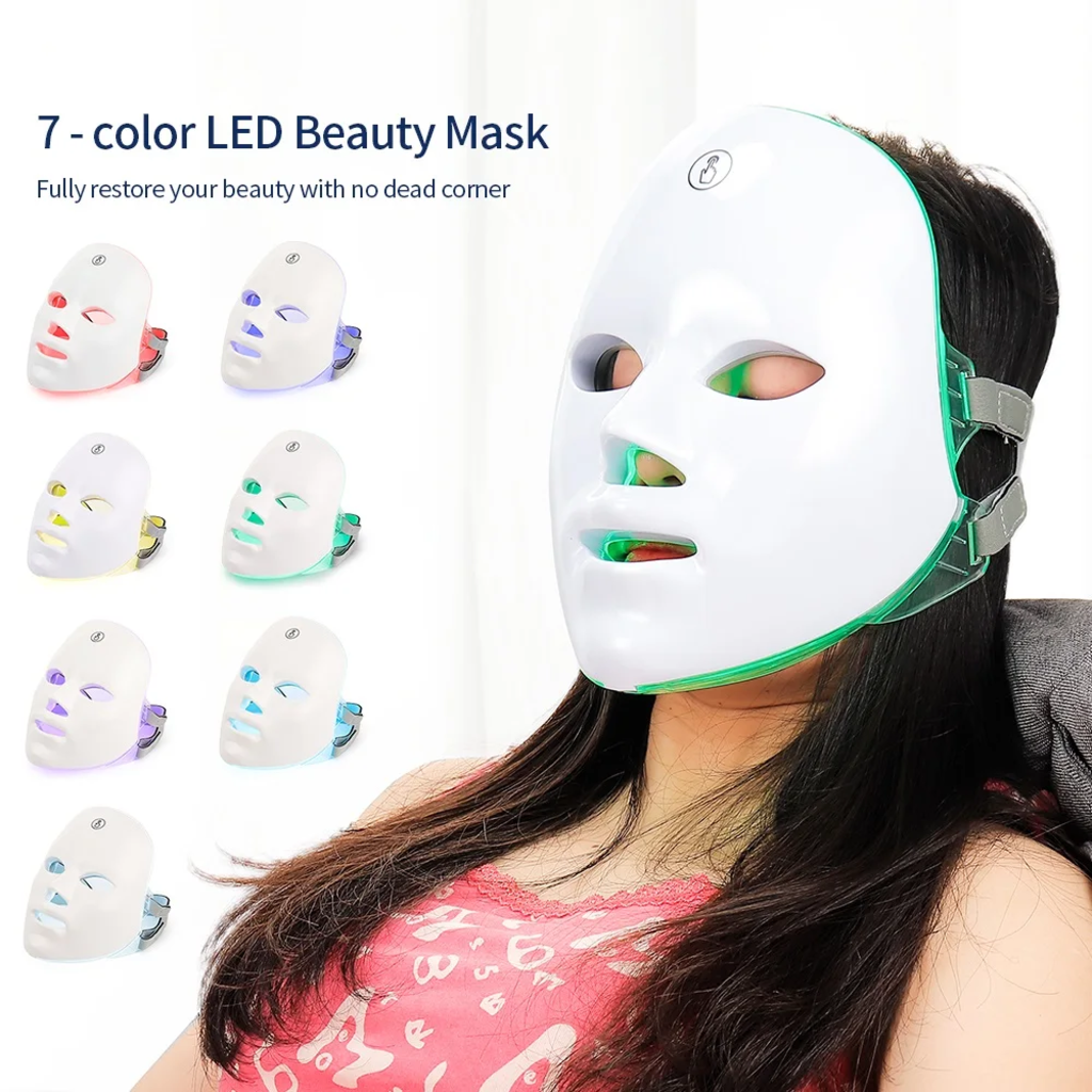 Masque LED Foreverlily 7 Couleurs - Soin et Rajeunissement Facial Rechargeable
