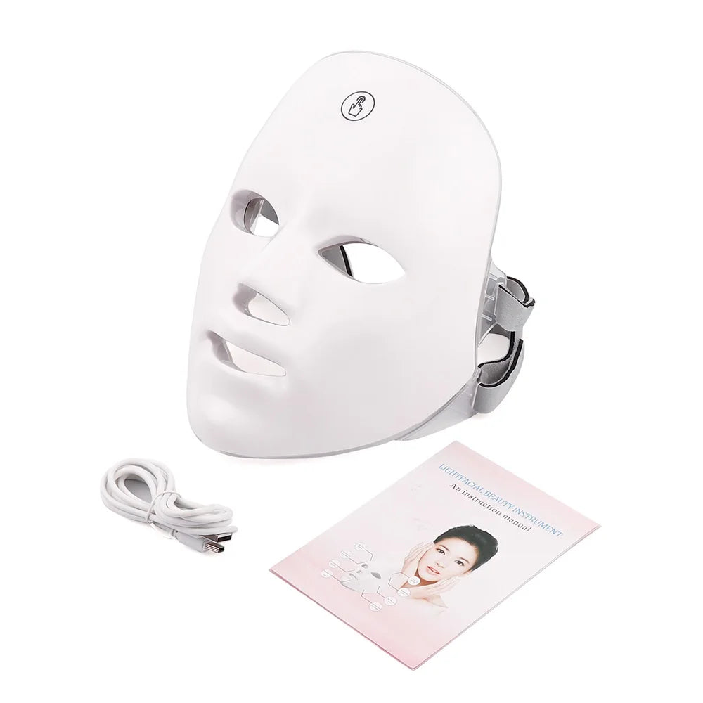 Masque LED Foreverlily 7 Couleurs - Soin et Rajeunissement Facial Rechargeable